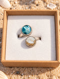 Seaham Shores- Genuine Seaham sand and seaglass adjustable ring