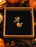 Spooky season- Genuine Seaham Seaglass adjustable ring
