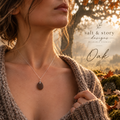 Oak- Dark Amber Sterling Silver Seaham Seaglass necklace