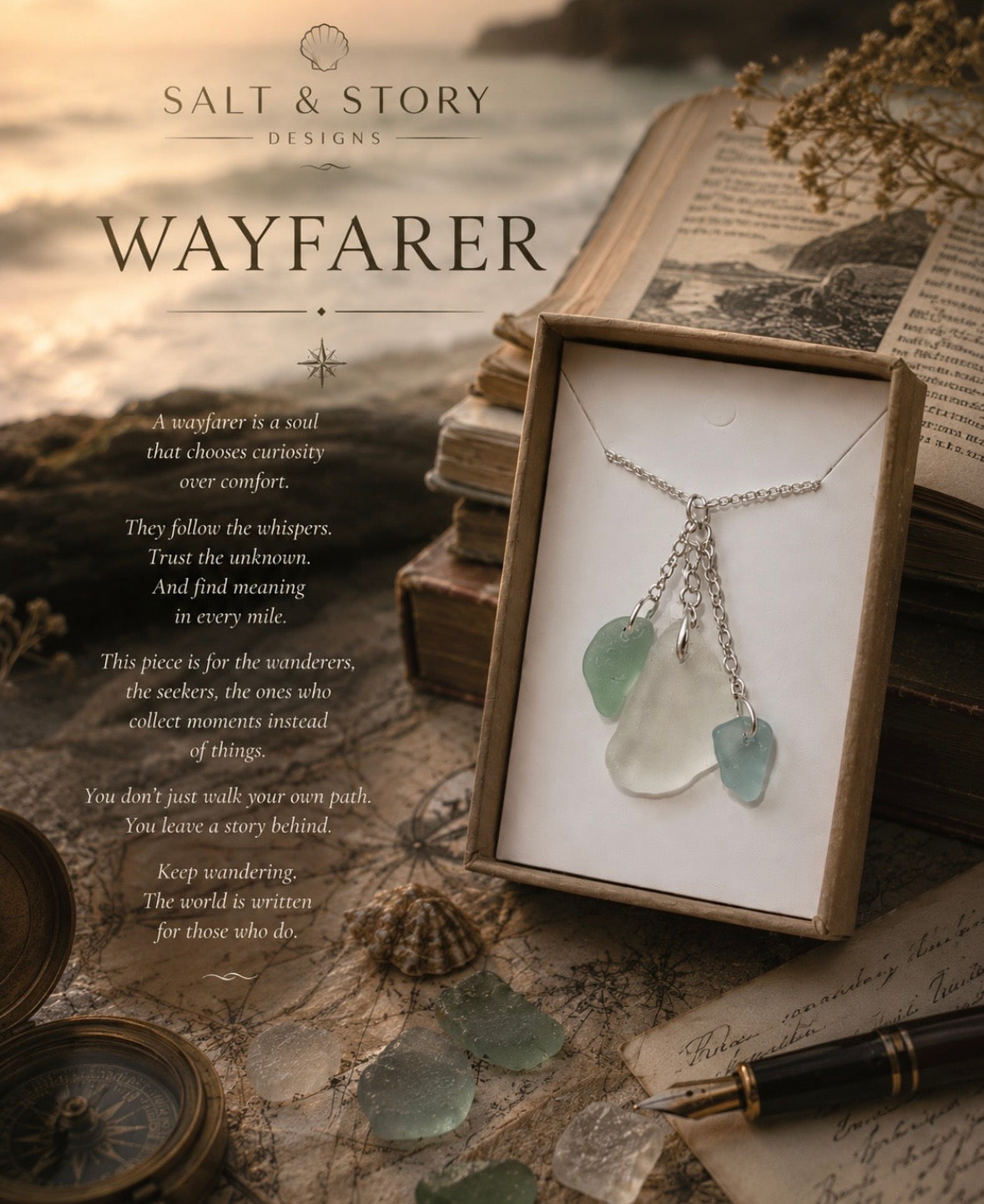 Wayfarer – Sea Glass Necklace