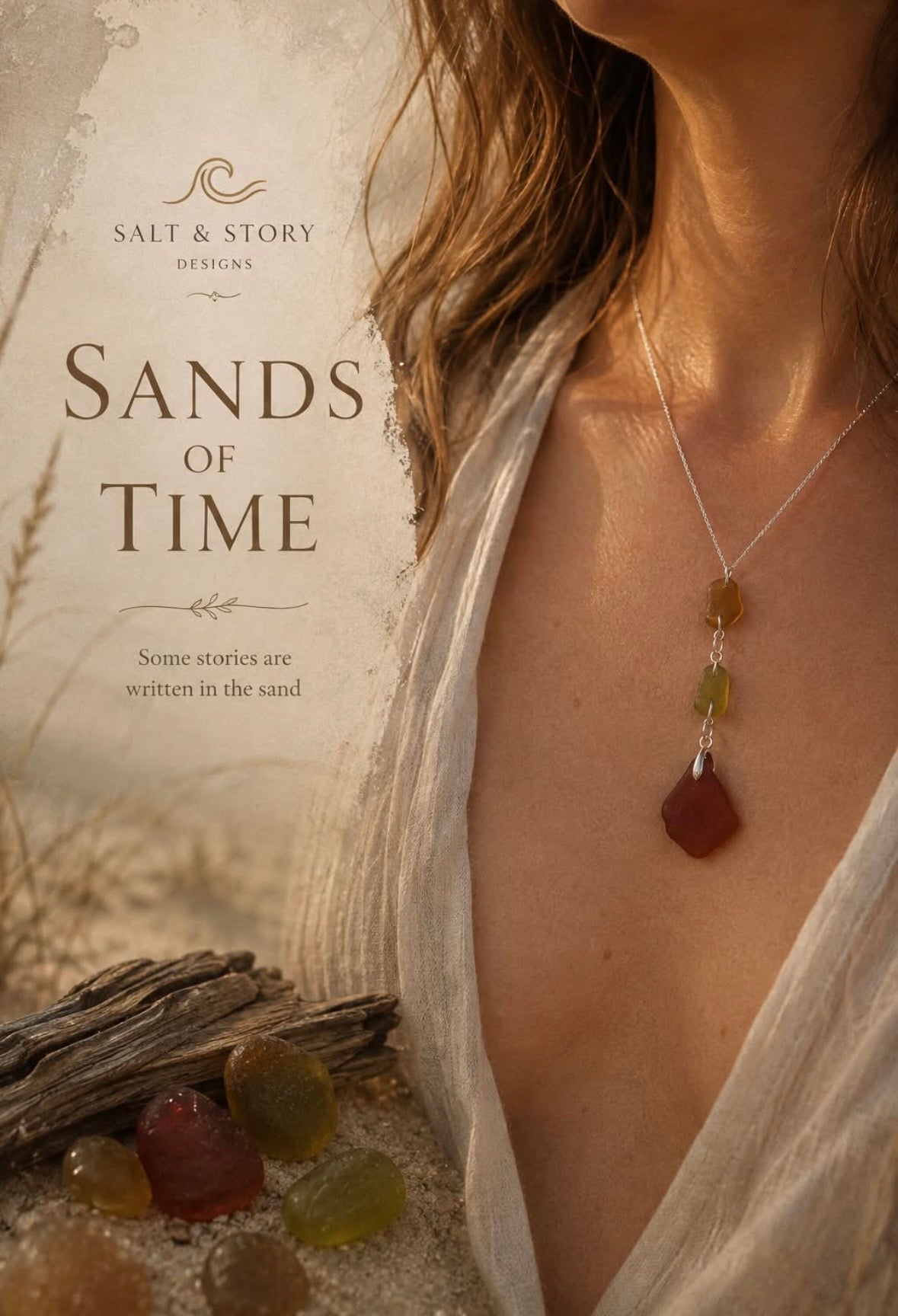 Sands of Time – Sea Glass Necklace