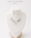 Afterglow- Seafoam Textured Seaglass Statement Necklace