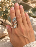 Bloom- Hand Carved Sea Pottery Statement ring